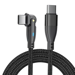 3A fast charging double TYPE_C  connector 180 degree rotation with LED indicates