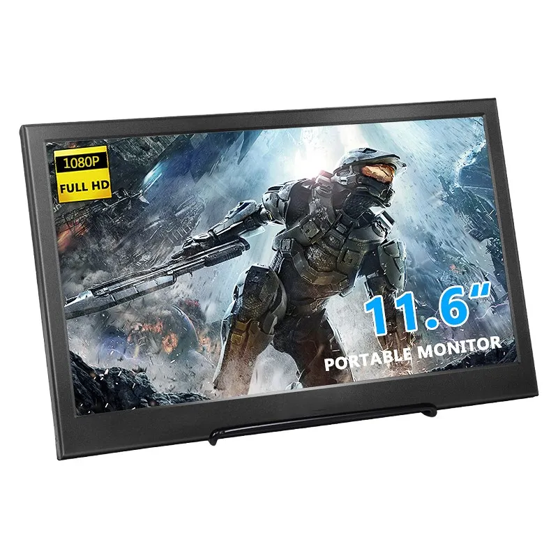 11.6 Inch portable monitor 1920X1080 Portable HD MI Monitor IPS Display gaming monitor for Raspberry Pi PS3 PS4 Xbox360 SWITCH
