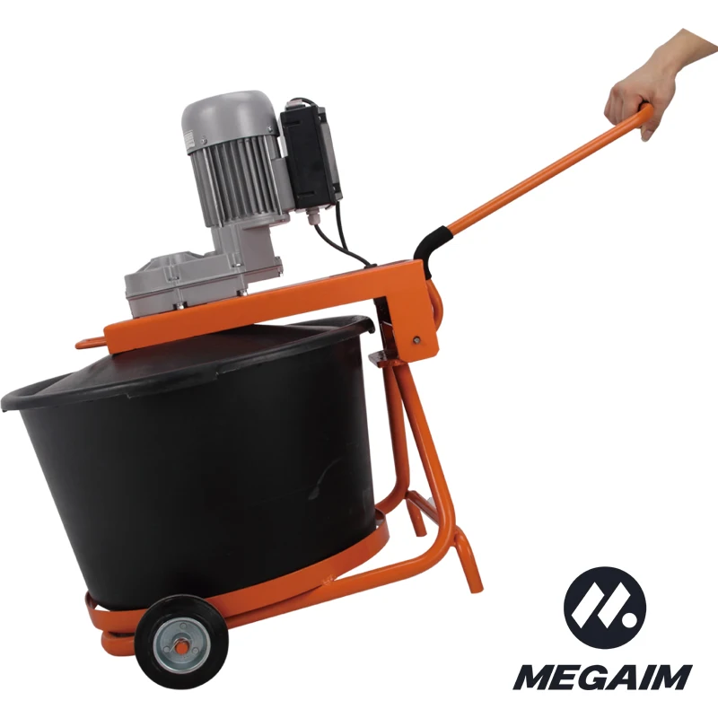 Hot sale product 65L 375W electric mortar mixers mobile mini cement mixer portable paddle mixer for sale
