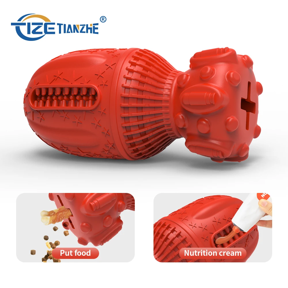 New Pet Product Eco Friendly Natural Rubber Indestructible Interactive Treat Dispenser Dog Chew Toy for Aggressive Chewer