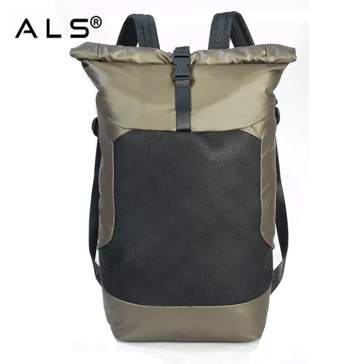 
China Manufacturer Custom Computer Layer Rolling Top Closed Laptop Bag Black Fashion Laptop Backpack 