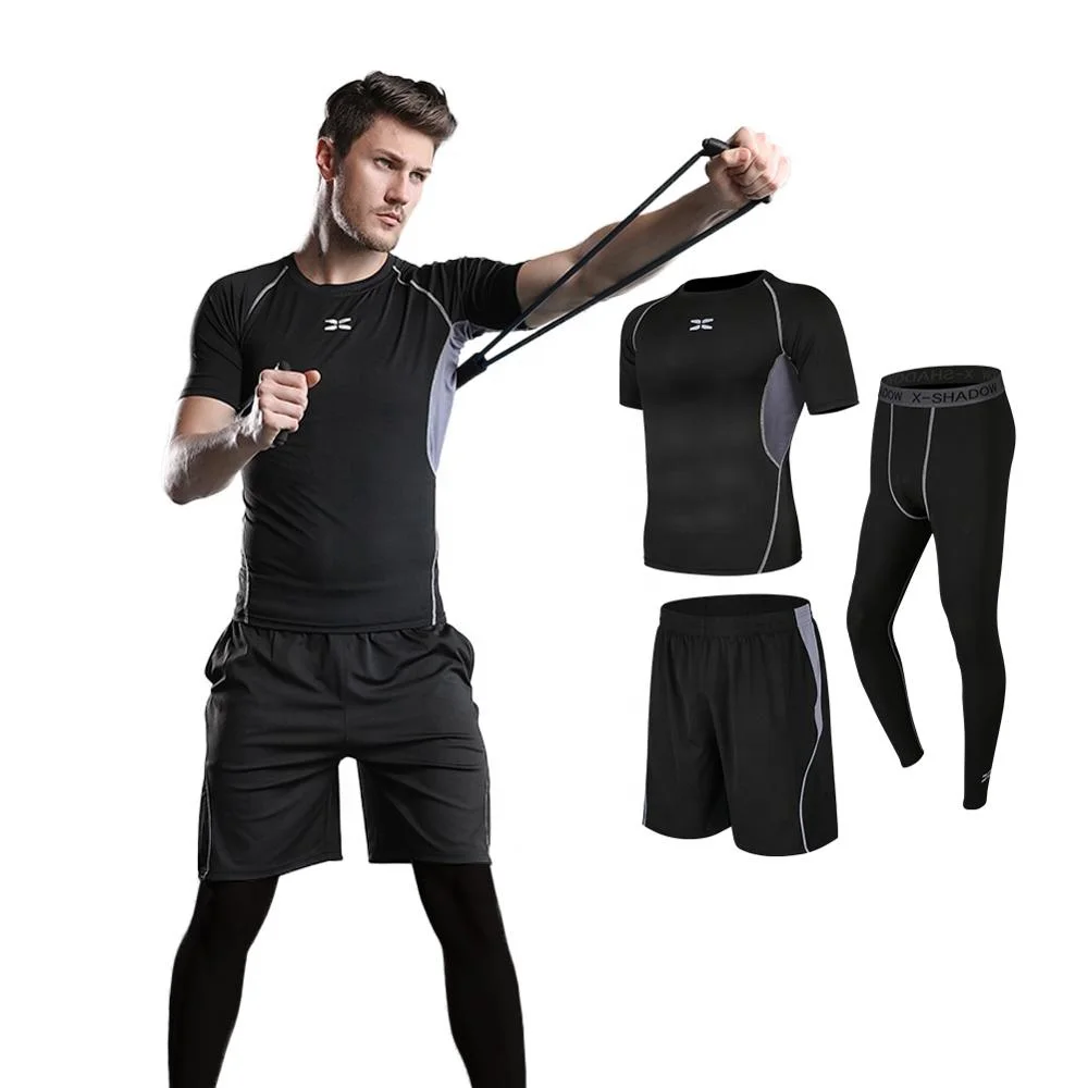 
Wholesale Tight Gym Sportswear Fitness Wear Men Sport Workout Training Clothing 