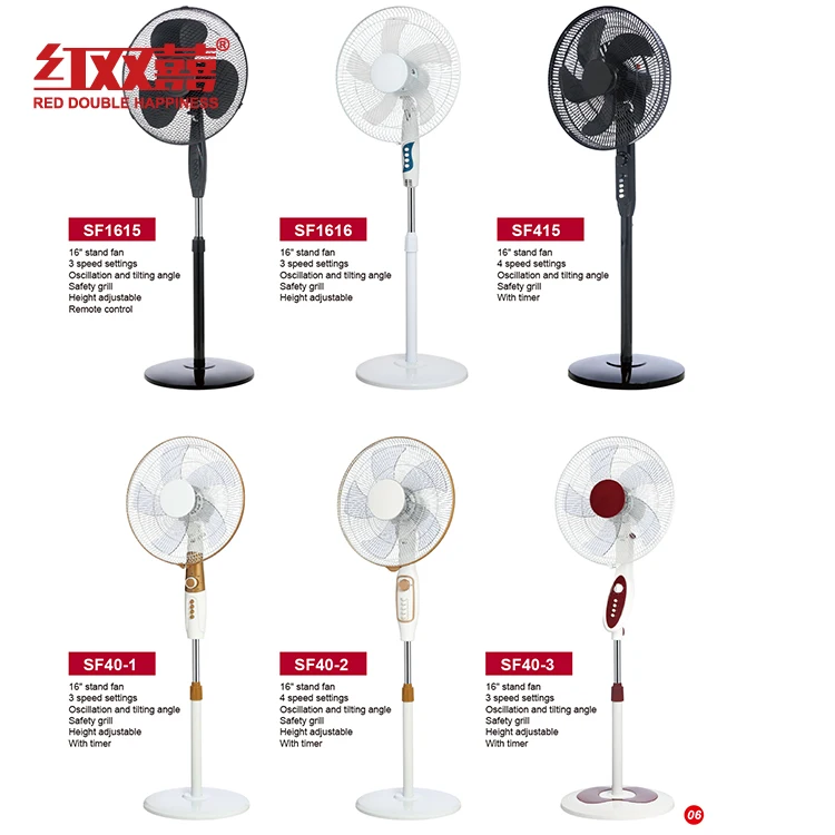 16 inch popular design ventiladores de pedestal ventilateur sur pied stand fan from China