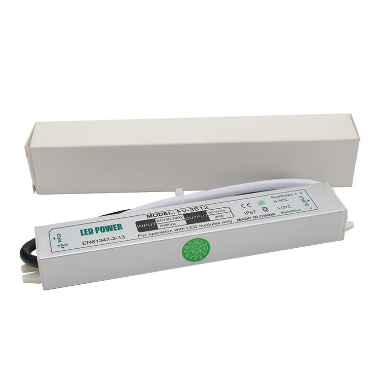 CE RoHS LED power adapter Waterproof IP67 AC LED driver 12V 36W switching led power supply
