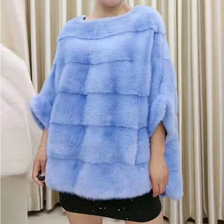 Wholesale customized real ladies fashion warm mink coat colorful fashion warm mink coat