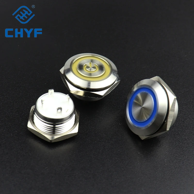 12mm 16mm 19mm 22mm short mini micro travel rgb 6v led pushbutton 16mm momentary led 6v stainless steel switch
