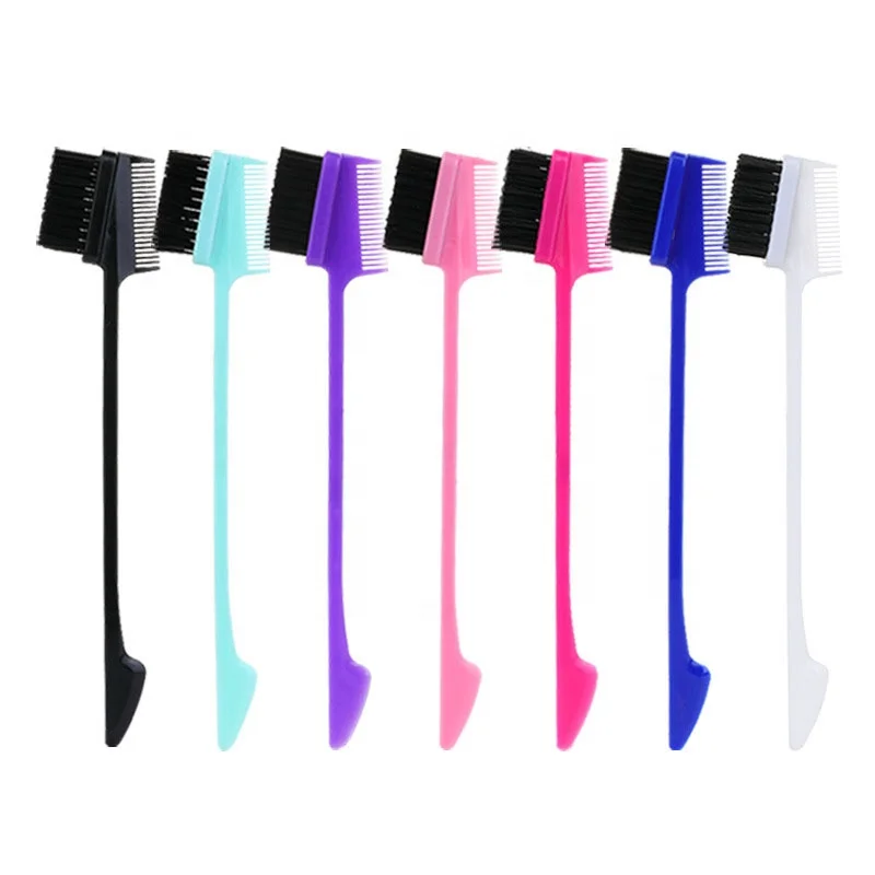 3 in 1 Edge Control Brush Baby Hair Double Sided Edge Control  Hair Brush Accessories Random