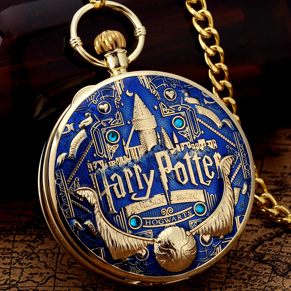 Vintage Gift Harry Castle Musical Pendant Clock Harry Relogio De Bolso Steampunk Reloj Music Pocket Watch