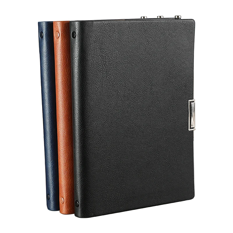 Оптовая продажа, блокнот a4 a5 a6 в твердой обложке, черный кожаный многофункциональный деловой блокнот a5, блокнот на заказ