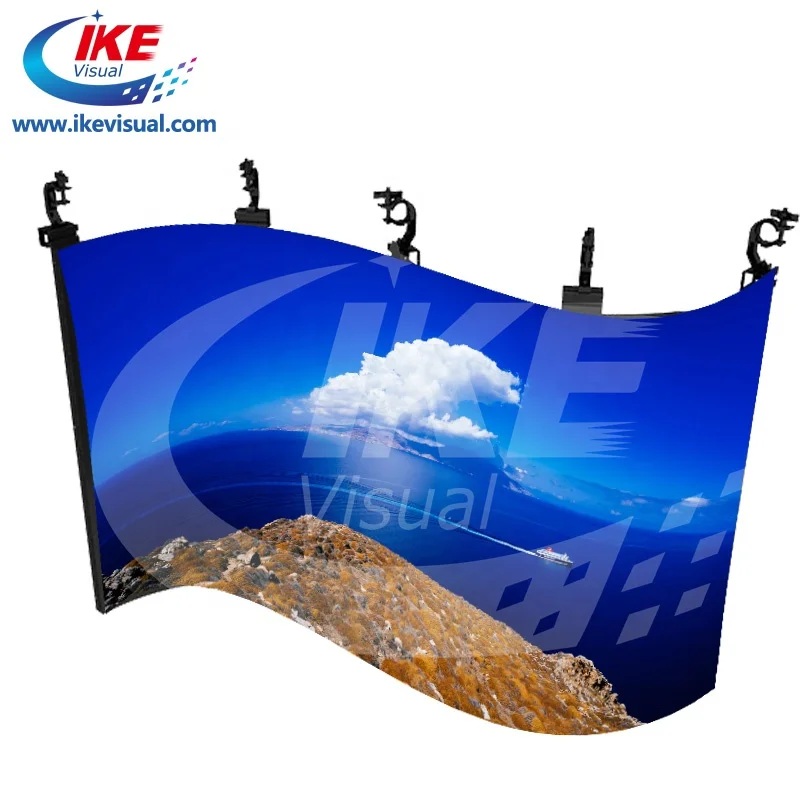 Портативная светодиодная Пиксельная стена для розничной рекламы, здание, фасад, изогнутая форма, рекламная светодиодная Пиксельная стена