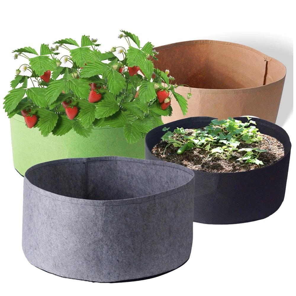 Wholesale Supplier Heavy Duty 50 Gal 30 40 60 300 Gallon Felt Planter Grow Pots For Tree Farms