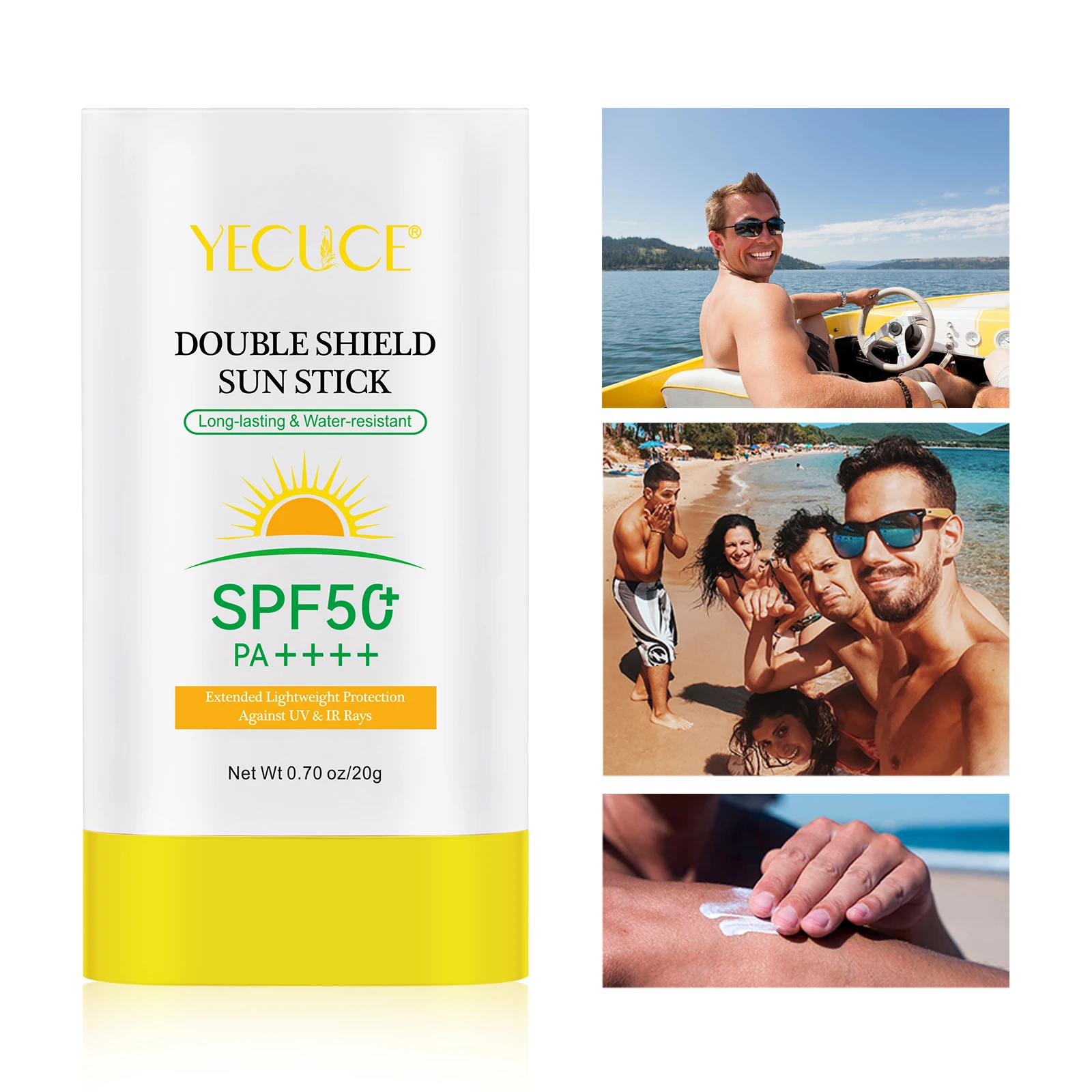 YECUCE Wholesale Natural Sunscreen Stick Mineral Blush Sunblock Uv Sun Protection Cream SPF 50 Sunscreen Stick For Face And Body