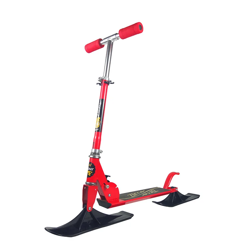 Outdoor Scooter Sled  2 in 1 Snowboard Snow Kick Ski Scooter for Kids