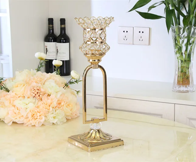 
tall crysta wed decor candlestick holder copper 