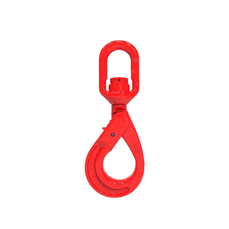 Chains Sling G80 Self-locking Safety Swivel lifting sling Hook With Bearing