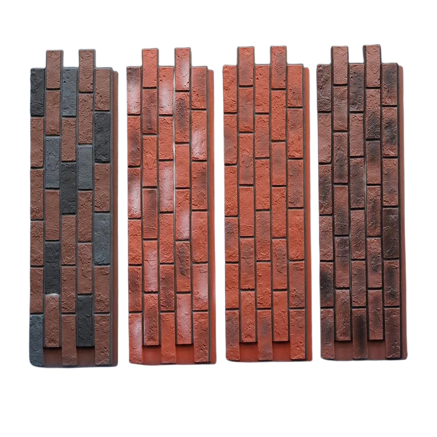 Wholesale price 3d Mushroom Stone Faux Brick Decoration Polyurethane Stone wall panel pu