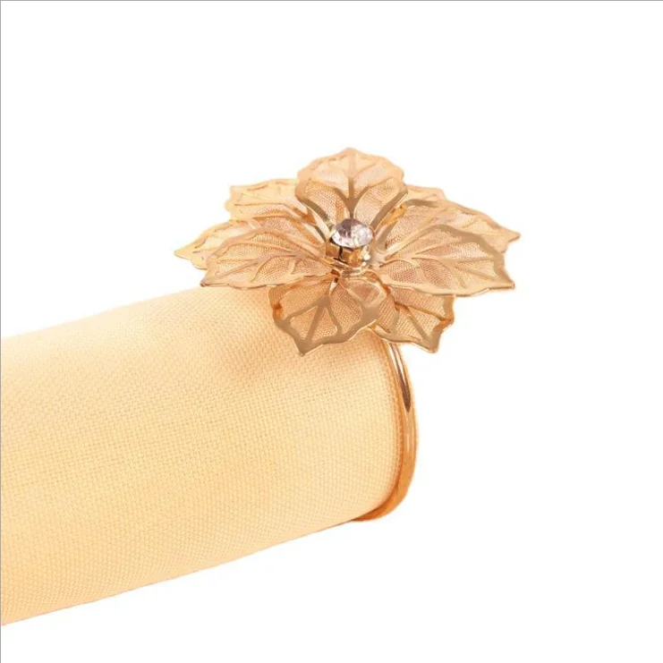 Декоративное кольцо для салфеток Bismillah, кольцо для салфеток, медные золотые кольца для салфеток с цветком