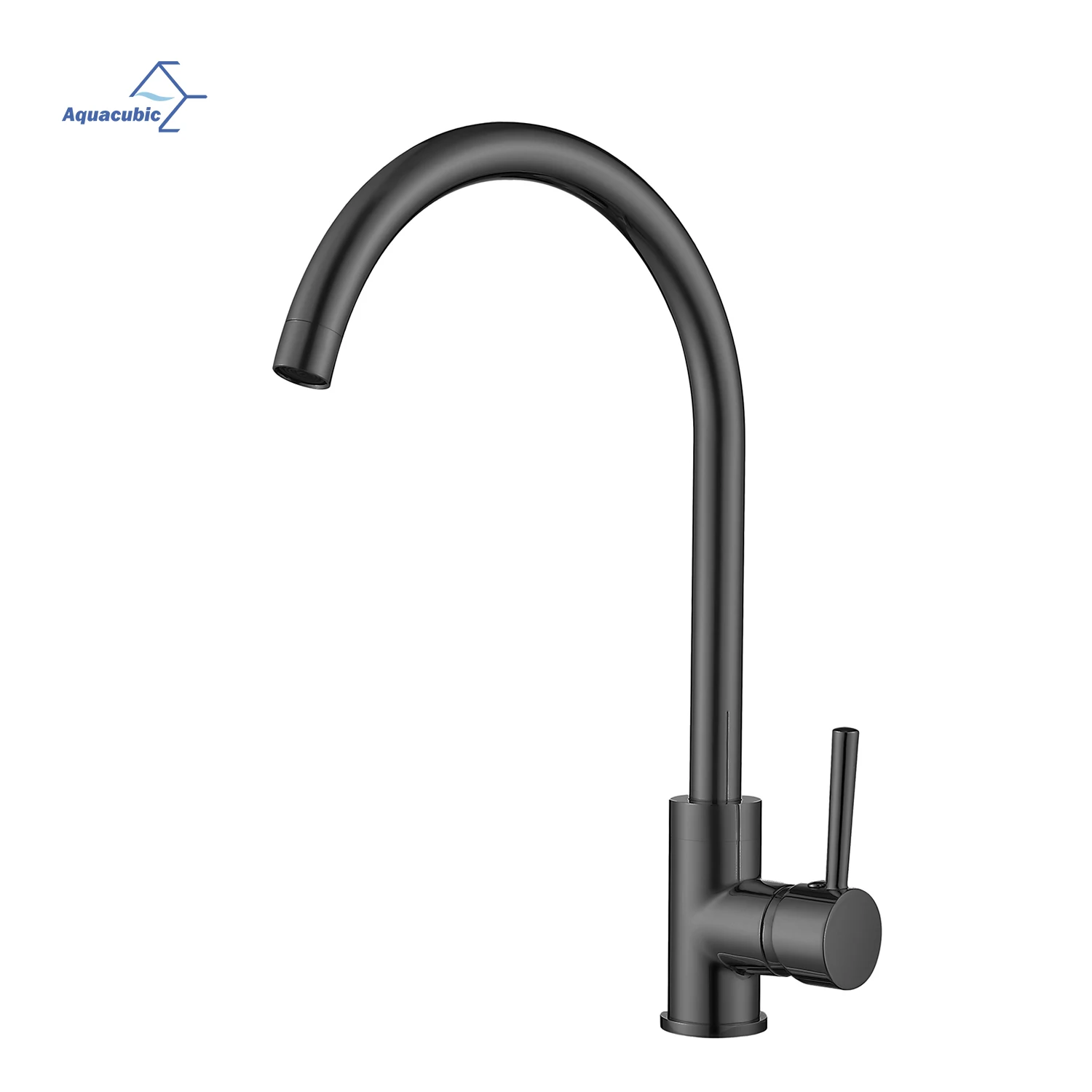 Cheap cUPC Certified 304 stainless steel Black Kitchen Single Hole Faucet