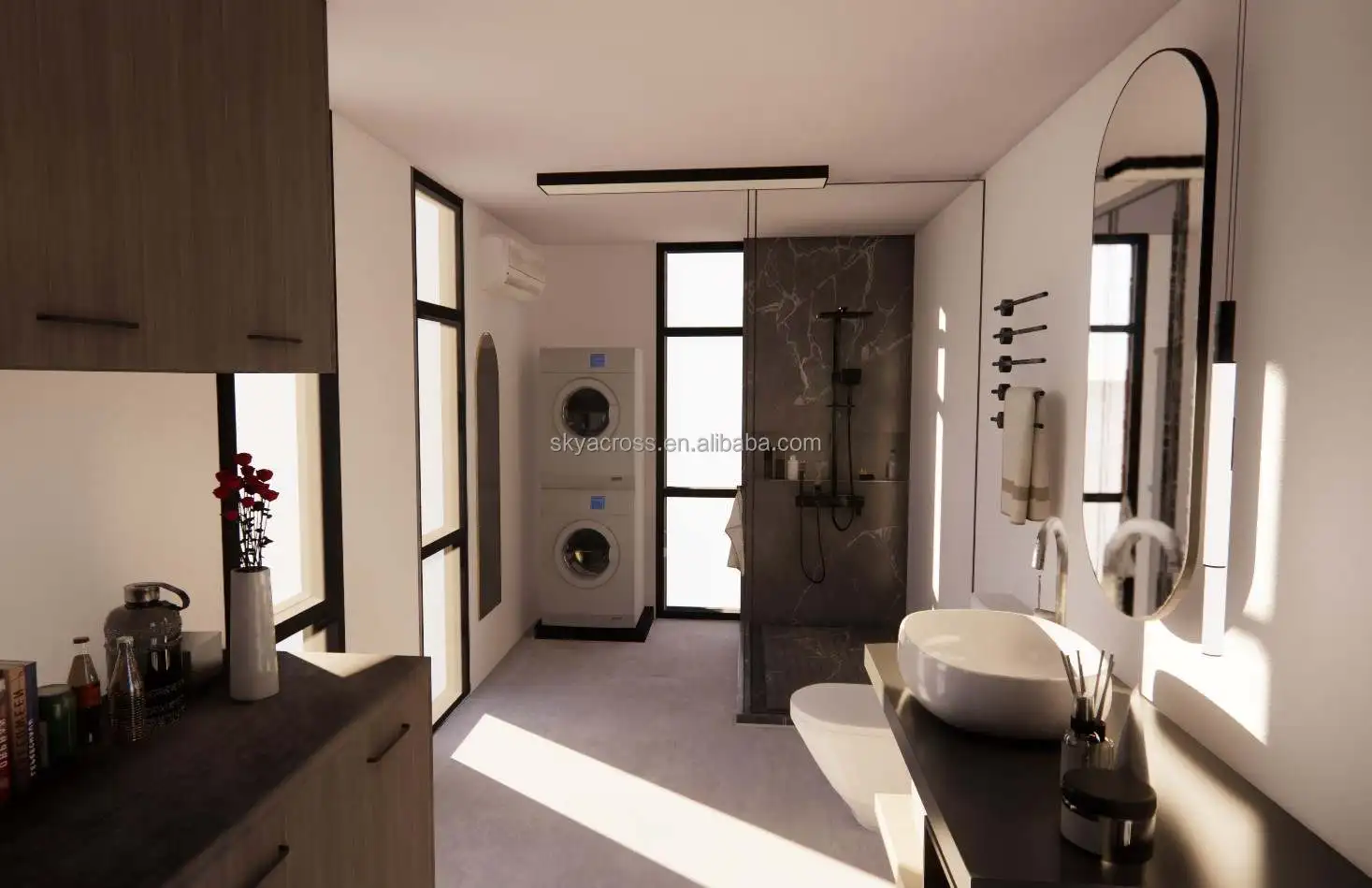 Portable container mobile room integrated shower room wardrobe bathroom bathroom