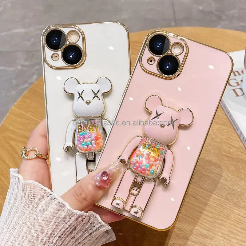 For iPhone 14 13 Pro Max 12 11 XS XR 7 8 Cute Candy Cool Bear Shockproof phone Case