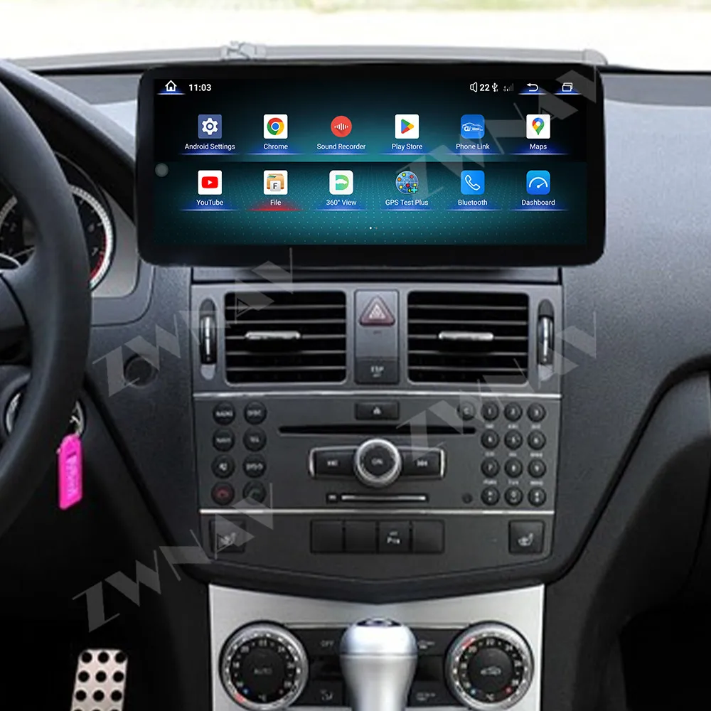 ZWNAV 12.3 Inch Carplay For Mercedes-Benz C Class 2008-2012 Car Radio GPS Navigation Multimedia Player Car Stereo Head Unit