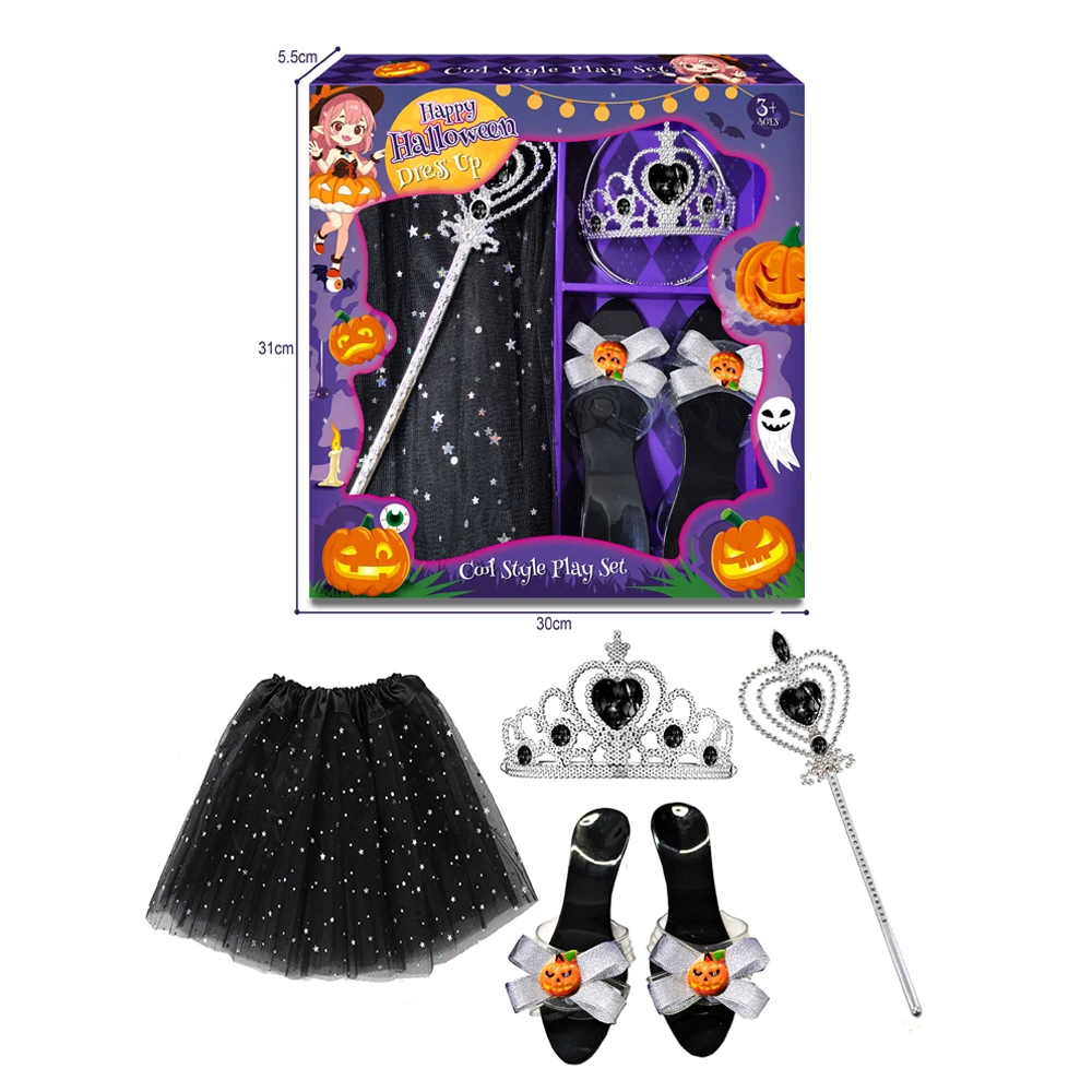 Girl Halloween Costume For Kids Costume Fancy Dress Child Wand Tiara Crown Butterfly Wings Pretend Play Preschool Toys