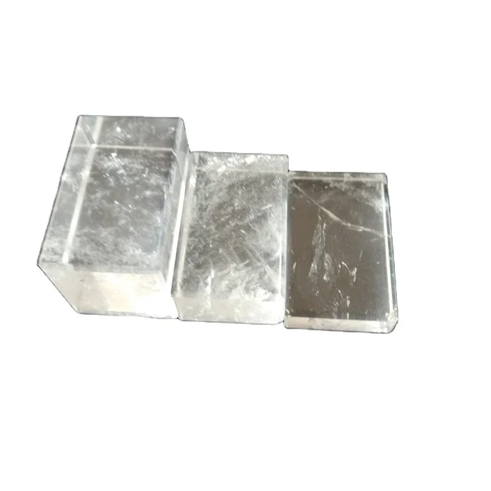 Customized Natural Rock clear Quartz Crystal square Block Crystal Slabs Plate
