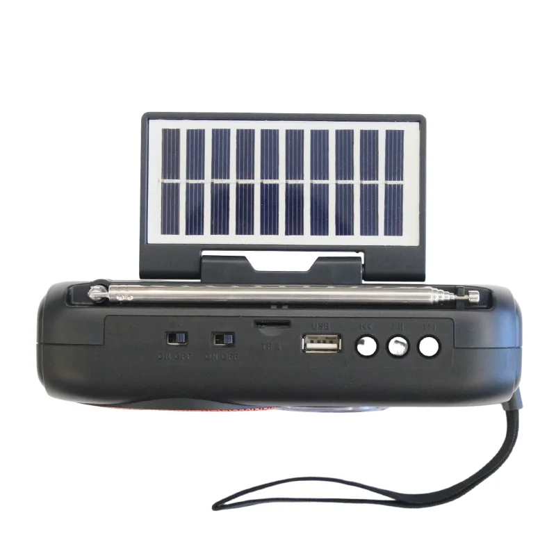 SG-323BTS Manufacture solar panel wireless link multi-band radio with usb tf card  torch light recharge battery with  clock