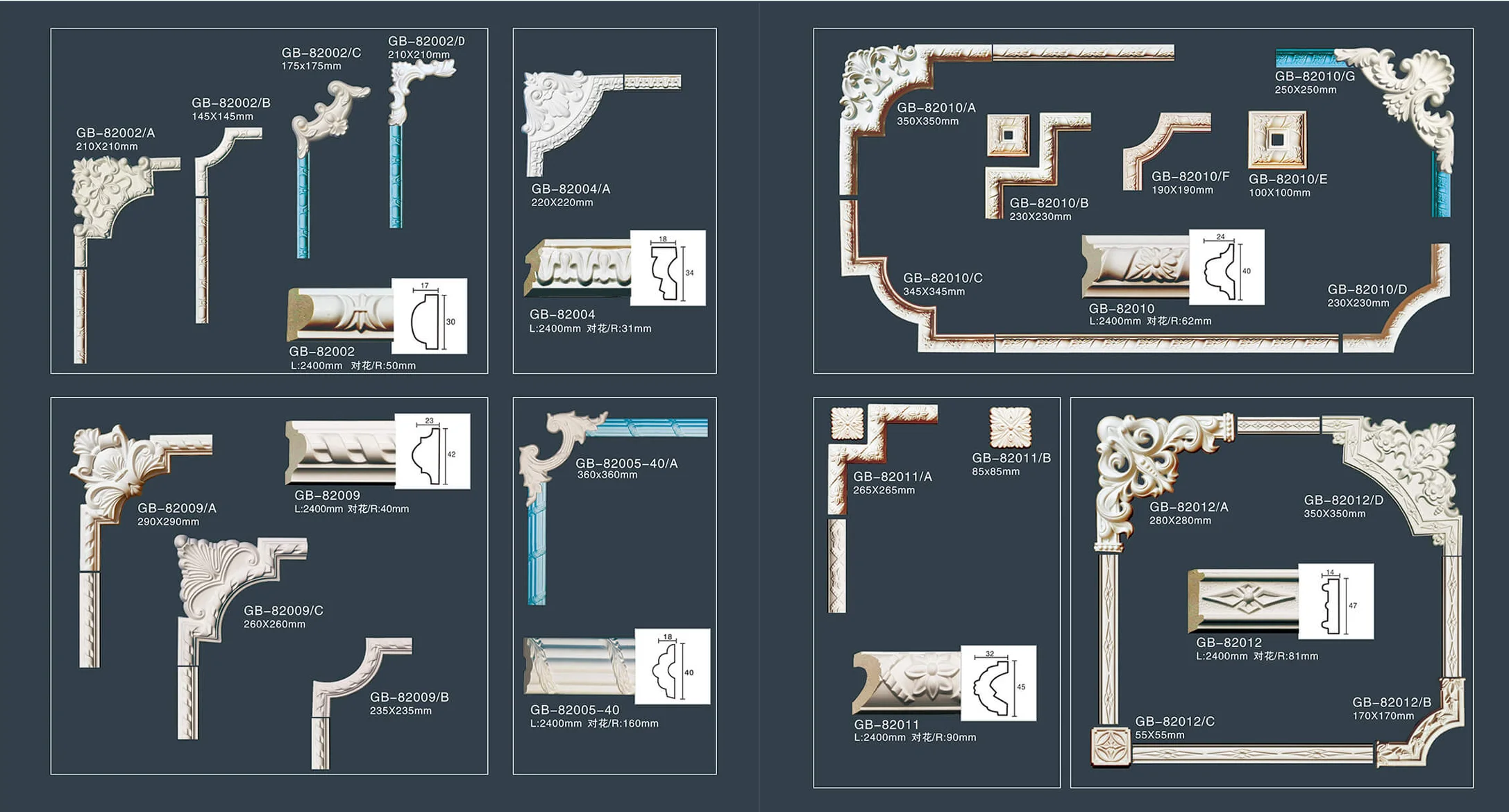 Polyurethane interior decorative wall panels decorative wall corners PU carving wainscoting corner