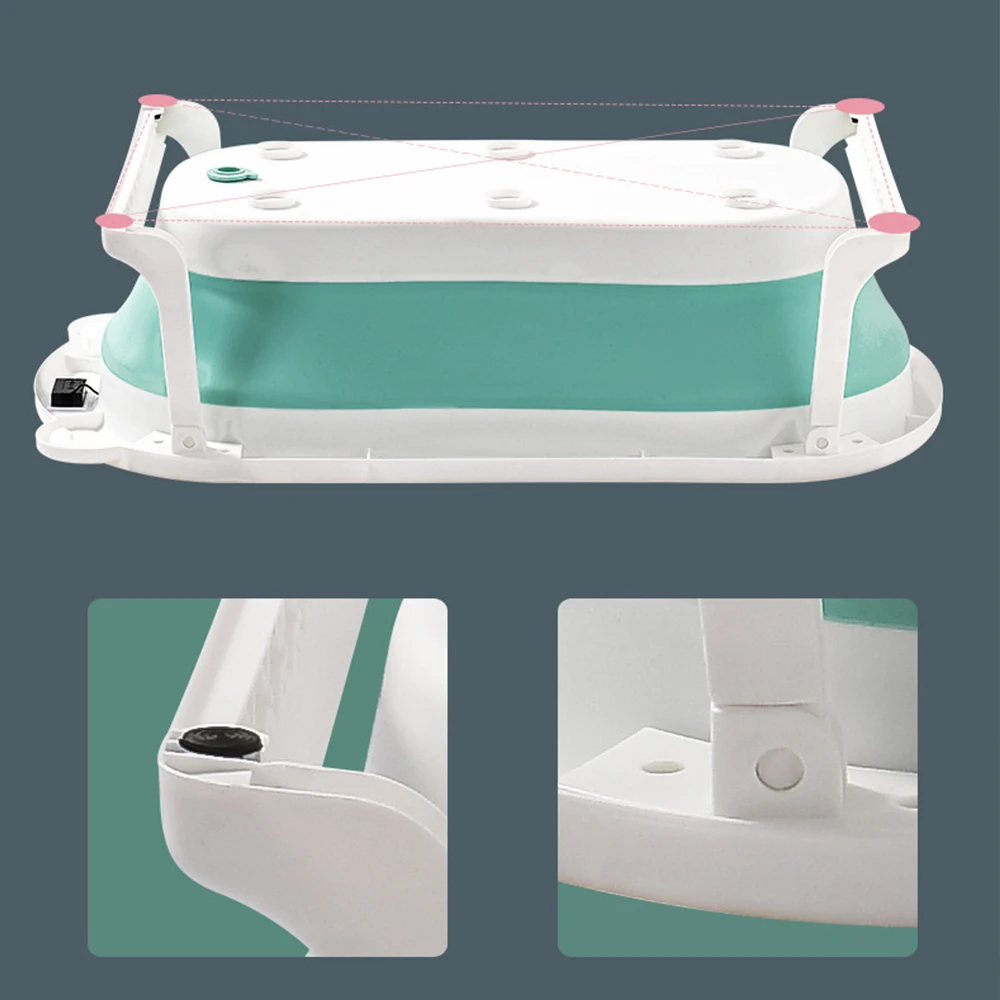 
Convenient Foldable Baby Bathtub, 2020 Hot Selling Plastic Portable Deep Baby Bathtub Washing Tub With Thermometer 