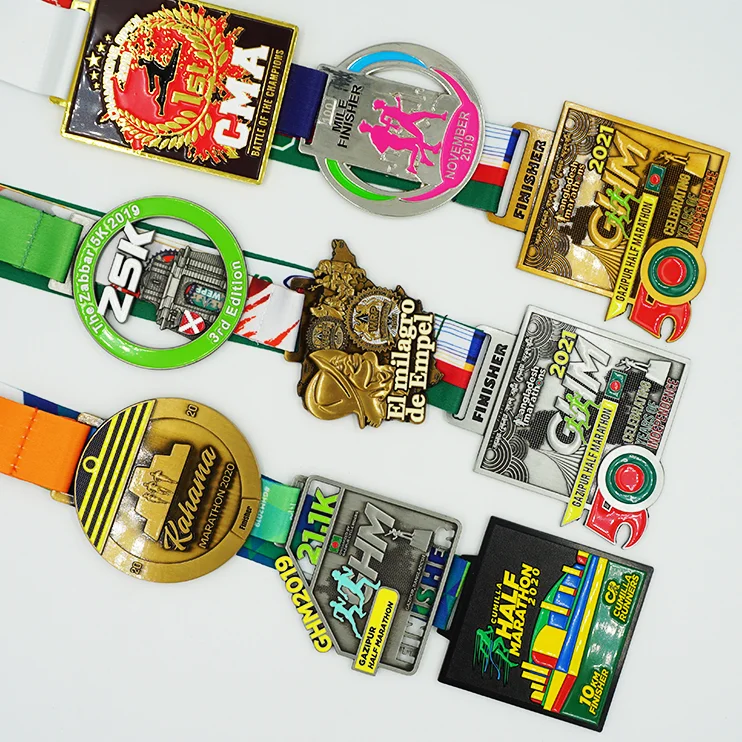 Factory Cheap New Designed Blank Zinc Alloy Metal Running Sports Souvenir Medals Custom Award Medal Manufacturer