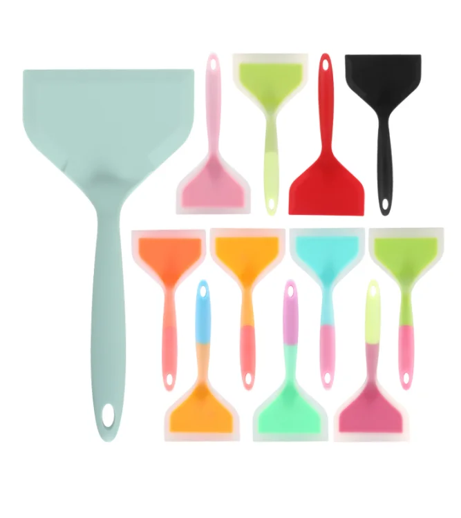 Heat Resistant Kitchen Flipper Spatulas Silicone Pancakes Spatula ,Wide Spatula Turner for Eggs Fish Pizza  Shovel