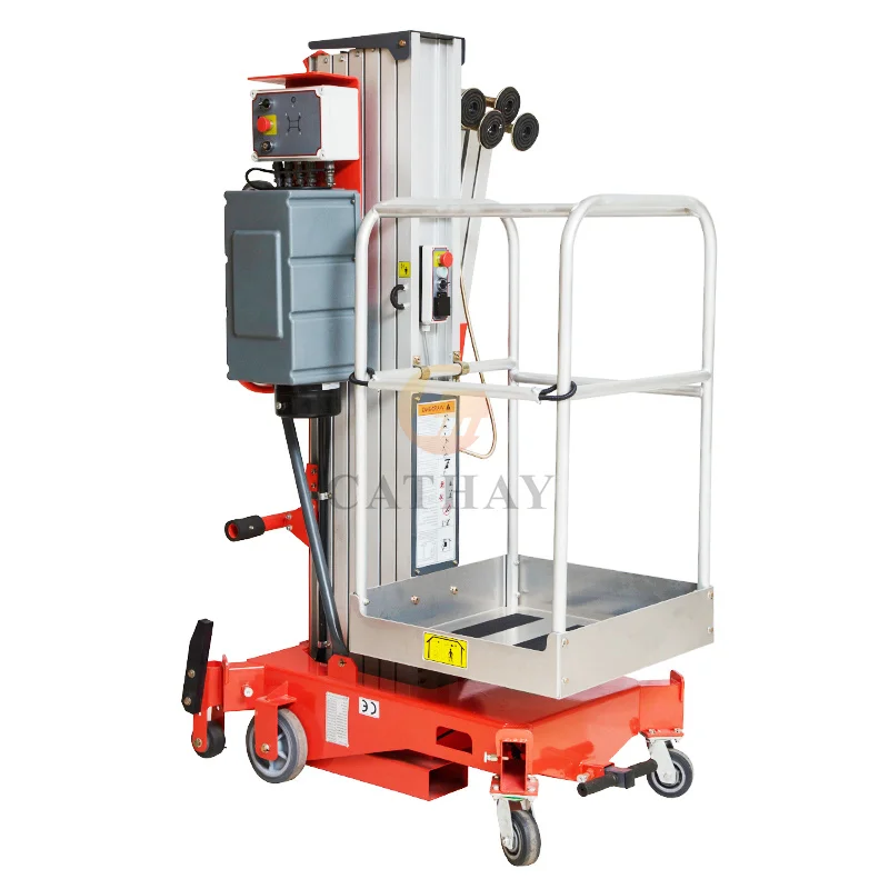 CE certificated small 5~14m genie push around vertical mast hydraulic aerial ladder platform with easy loading