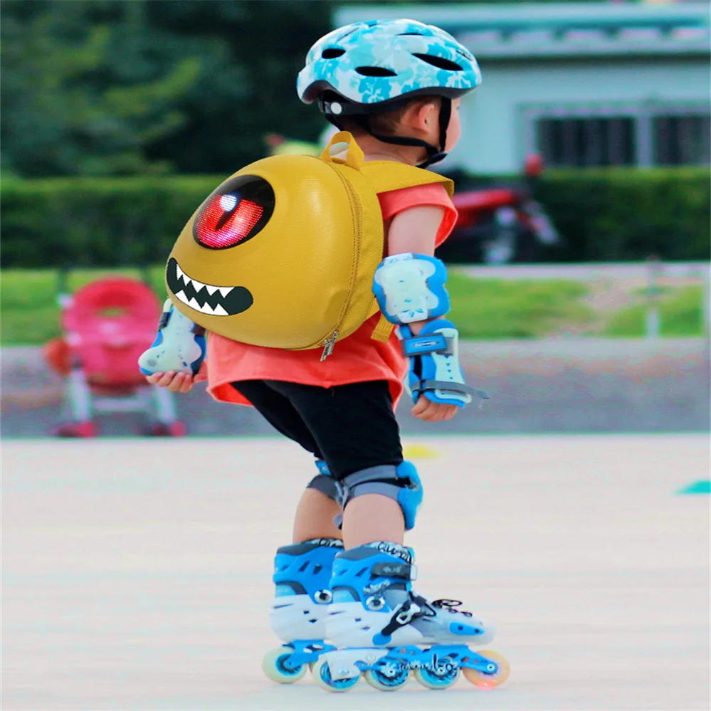 2024 Newest Kids Funny Game Mobile Control Smart Walking Advertising  Led Backpack Custom DIY Dynamic Pixel Led Display Backpack