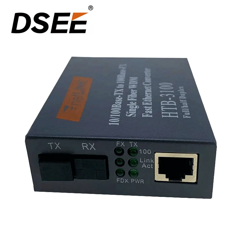 10/100M  25km Netlink Fiber optic rj45  Media Converter htb 3100