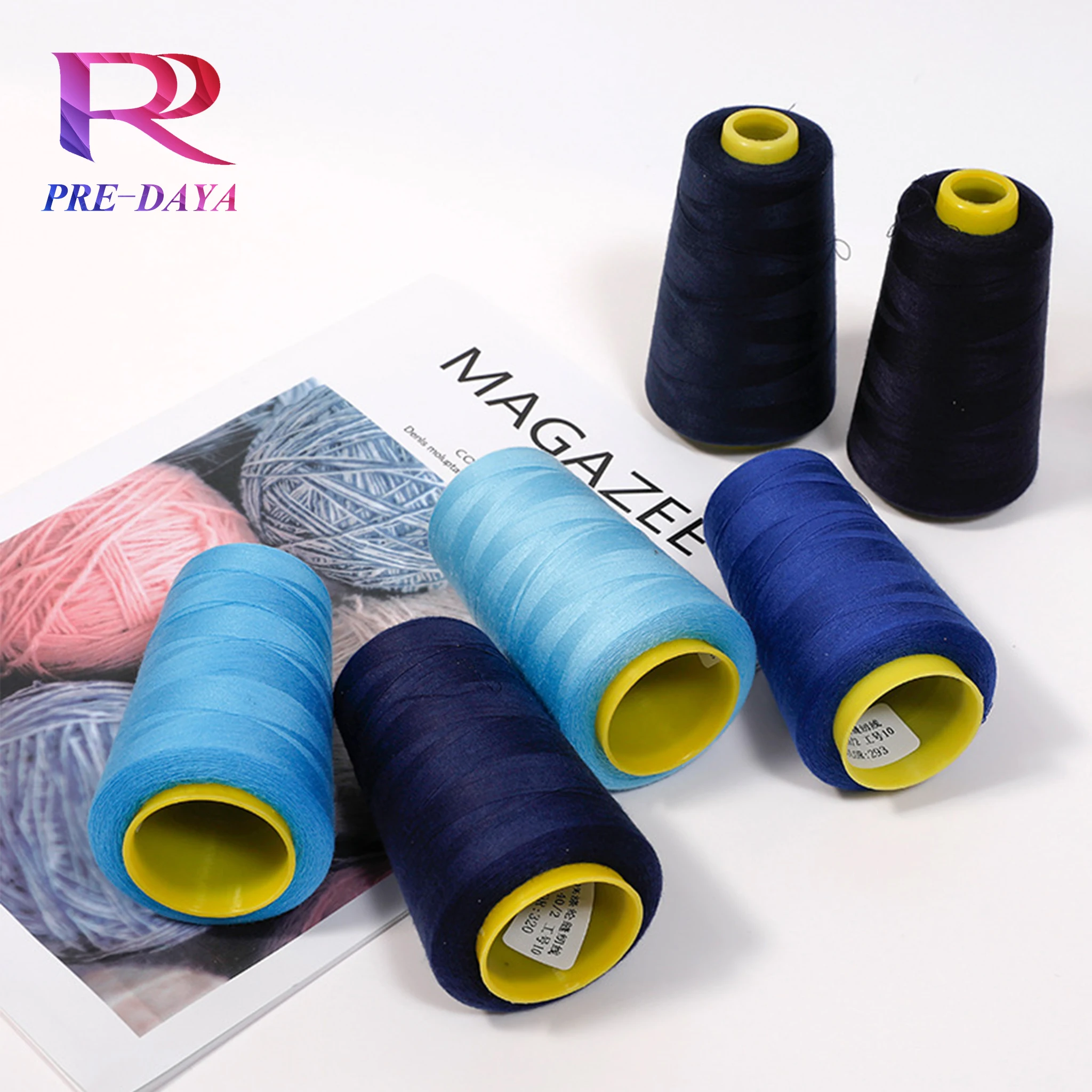 Best Selling 100% Spun Black Polyester Sewing Thread in Bulk 40/2 10000 Yards