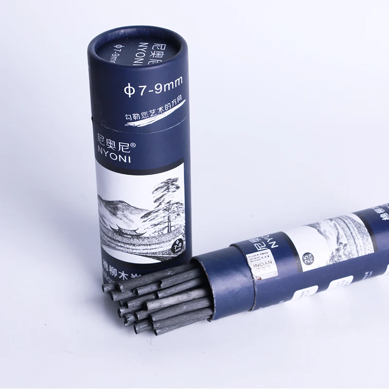 NYONI-N8135 Professional Art Standard Round Willow Charcoal Strip For Drawing