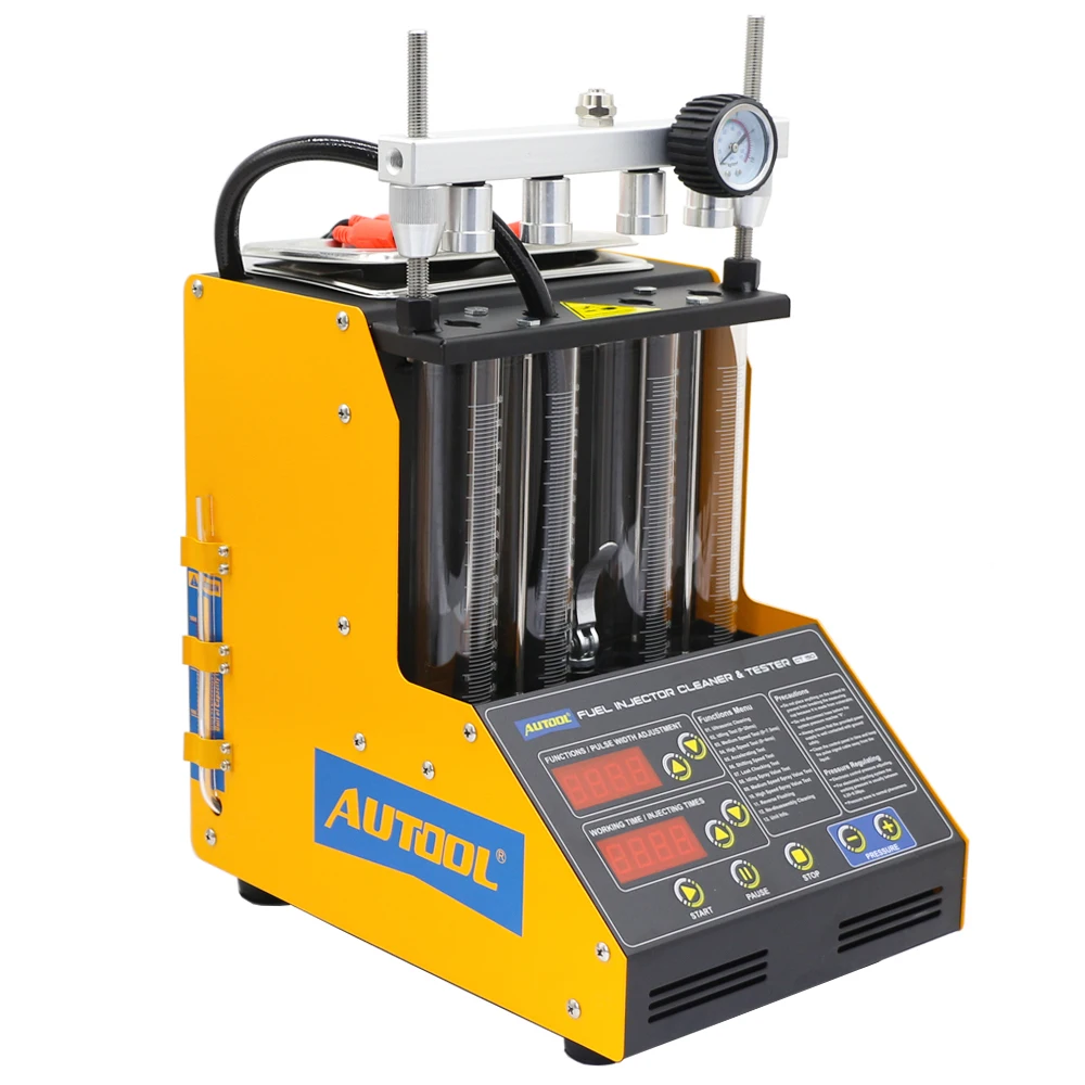 Injector Cleaning Tester Automobile and Motorcycle Ultrasonic Injector Cleaning Jet Test 4 Cylinder 110V 220V