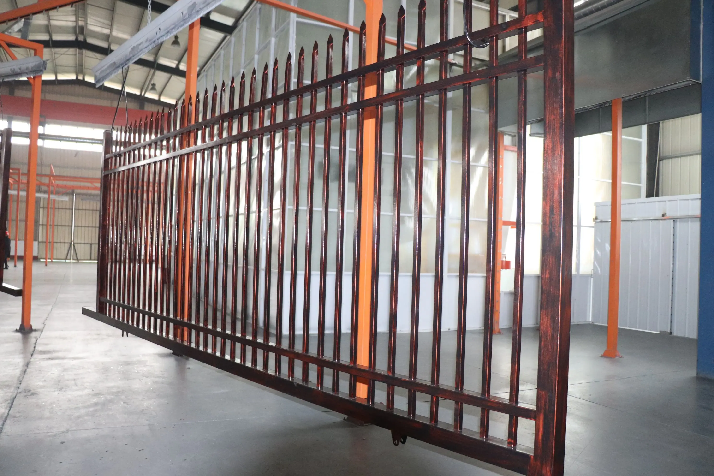 2024 Easy- installed Outdoor Sliding Gates Wrought Iron Gate Designs for industry /warehouse