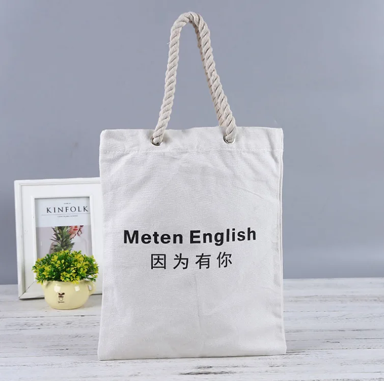 Custom Printed Promotional Cotton Canvas Calico Tote Shopping Bag, multicolor eco cotton canvas bag