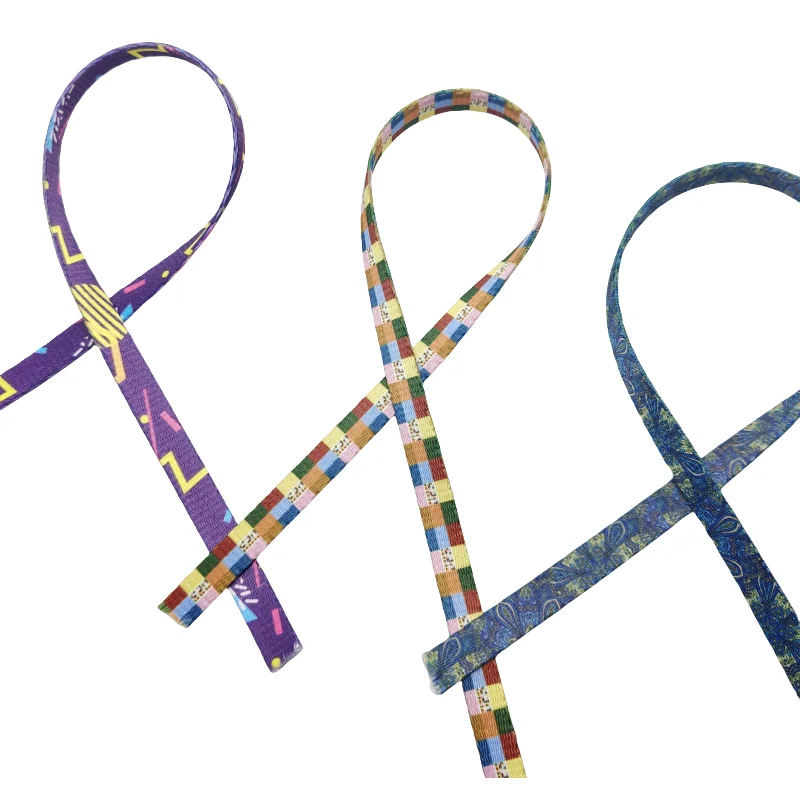 Custom Pattern Logo Polyester Webbing 25mm Thermal Transfer Sublimation Printed Webbing Strap for Pet Dog Lanyard Keychain