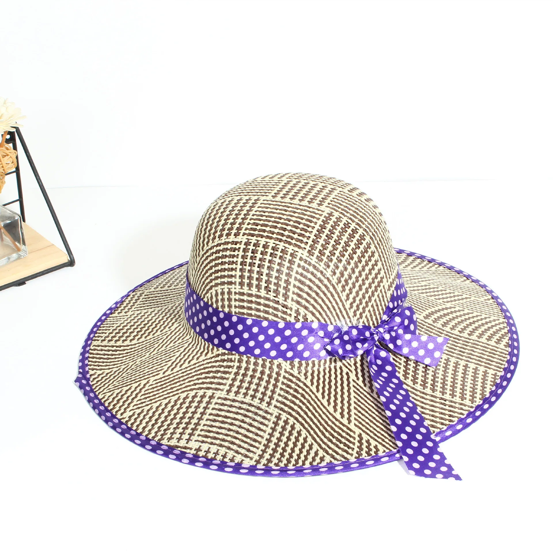 2022 summer new women hand-woven hat farmer hat dome ladies shade sun protection straw hat