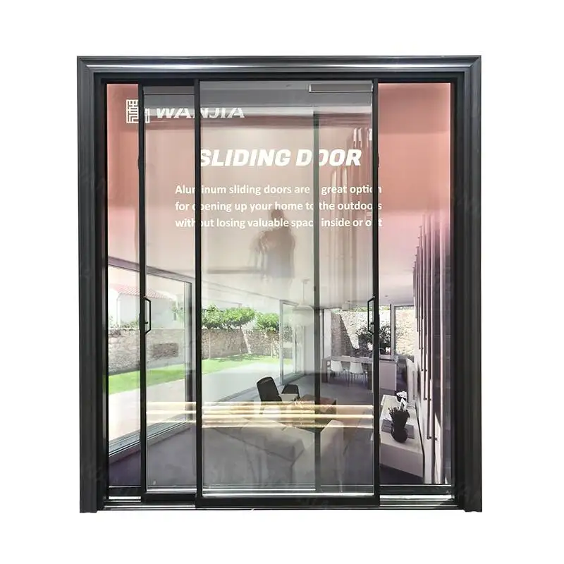 Minimalist Design Supplier Bulk Aluminum Door Smart Motorized Venetian Blind Glass Sliding Door