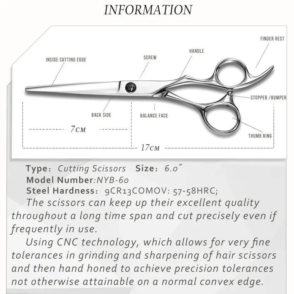 Hair Scissor set home use Hair Hairdressing Scissors Kit Hair Clipper Razor Thinning cutting Scissors Barber haircut set