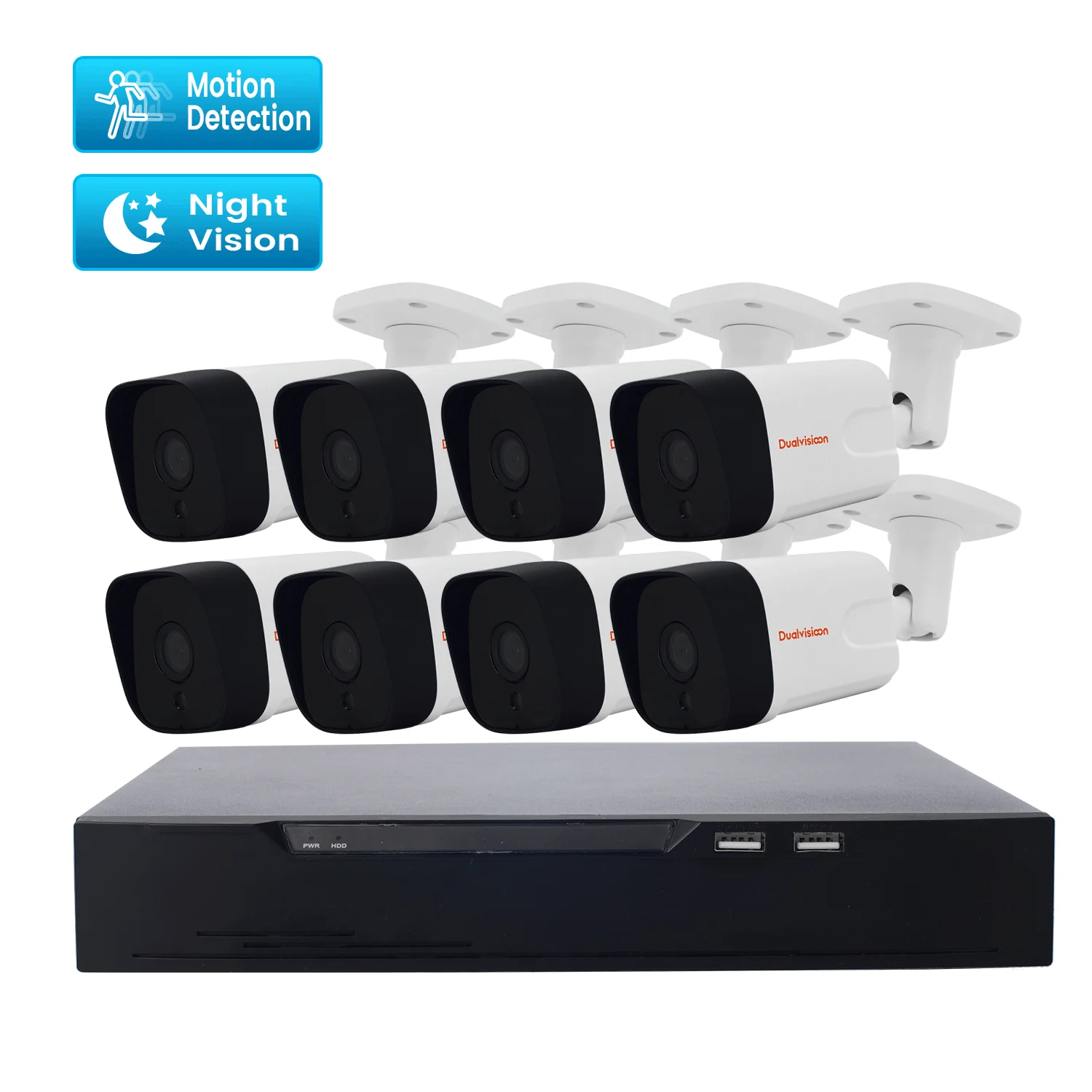 
HD 1080p video cctv camera set p2p audio alarm ip nvr kit 8channel night vision wired surveillance security ip camera system 
