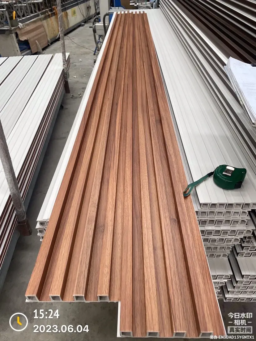 Hot selling High quality WPC Wall Panel waterproof WPC Wall panel with Wooden Grain Fluted Durable Wall Panel