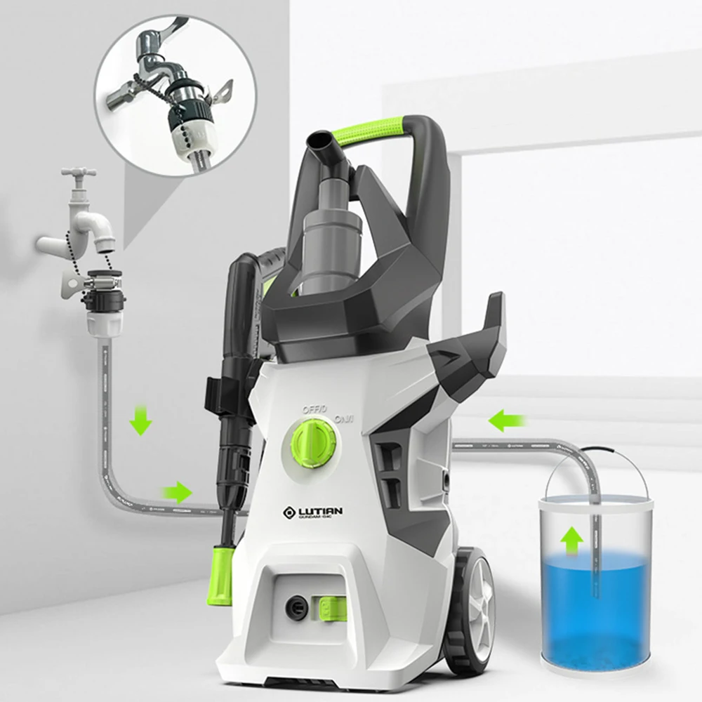 220V Car Foam Washing Water Pump Portable High Pressure Washer Cleaner Automatic Mini Car Washer Machine Automatic