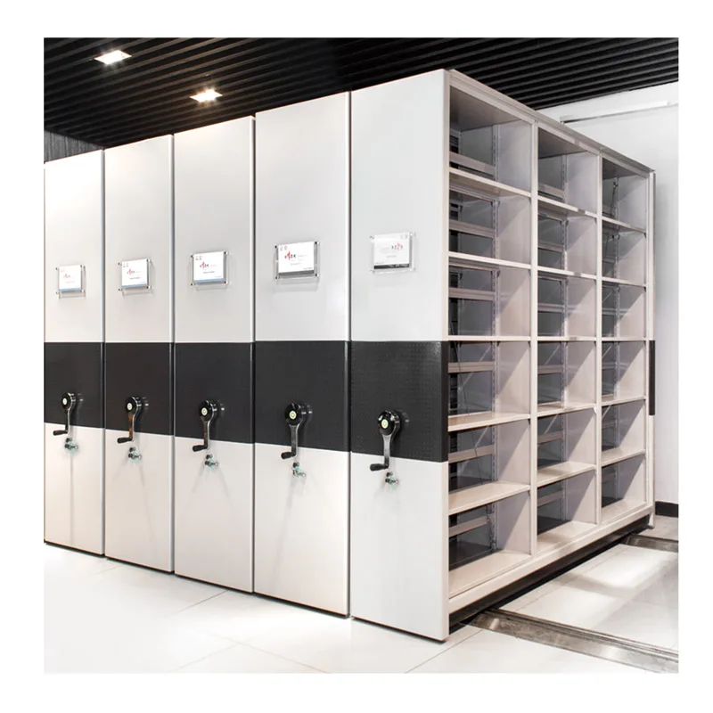 Rolling Files Manual Space Saver Box-Type High-Density Movable Shelving Units Custom Solutions For Library Archive Gym