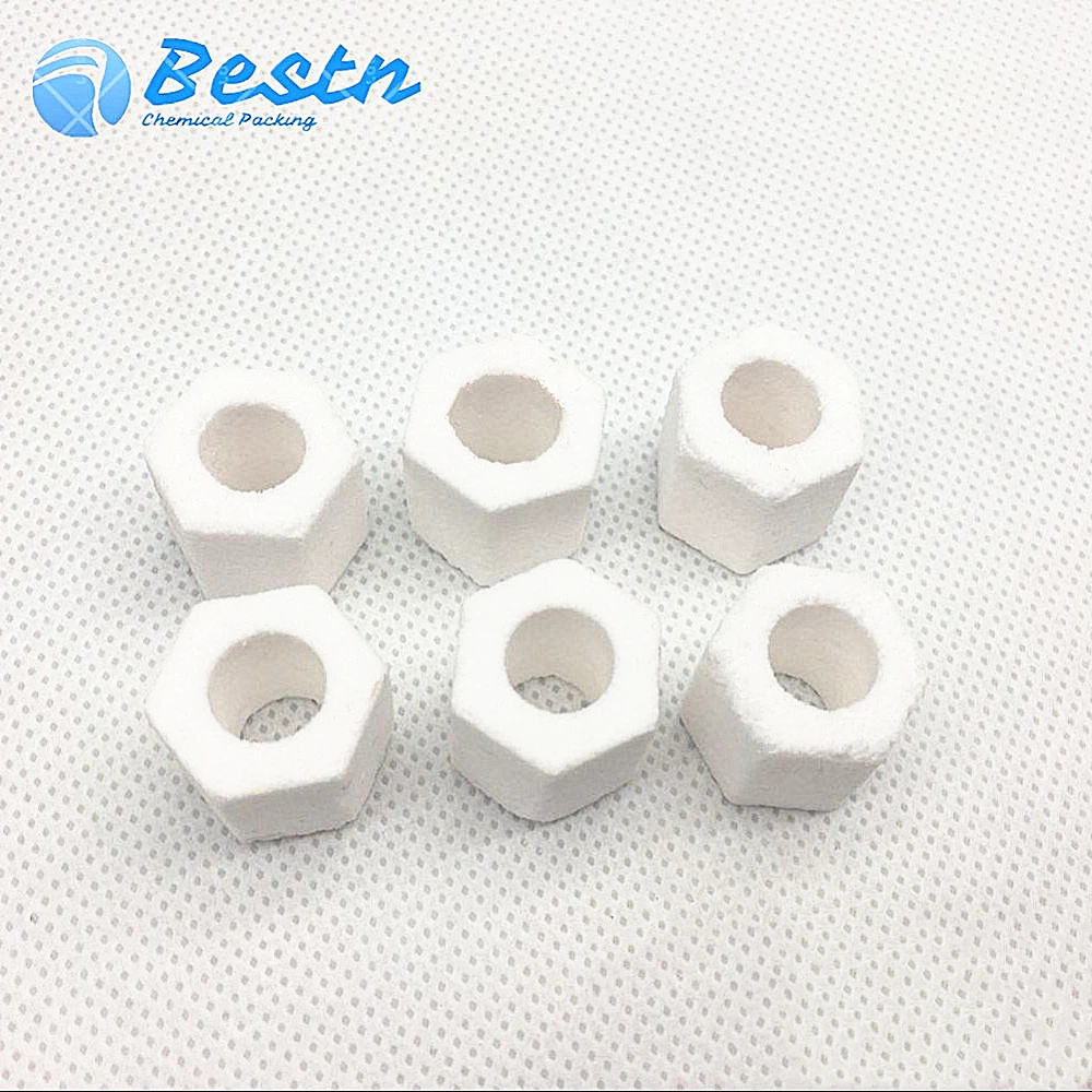20mm Fish Tank Aquarium Water Filter Media Hexagonal Bio Glass Ceramic Ring for Water Treatment