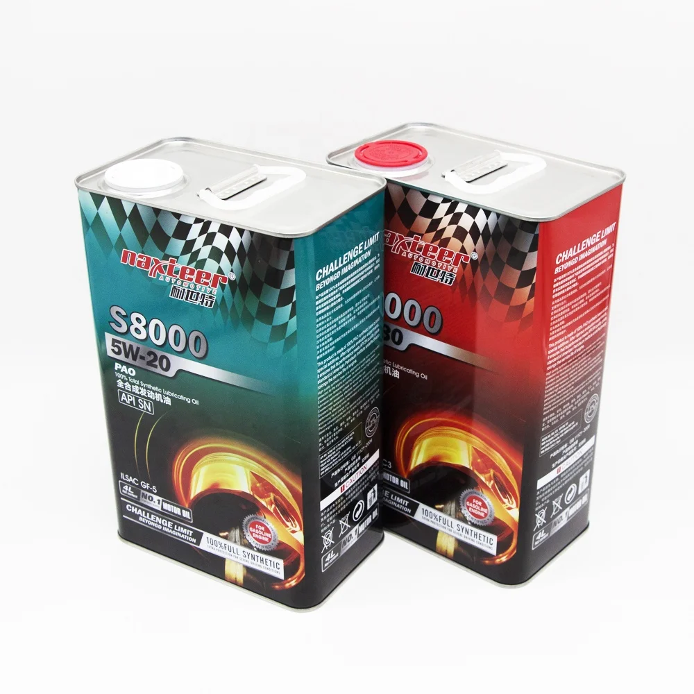 Empty Engine Oil Can 4 Liter Litre square Motor Tin Cans Container